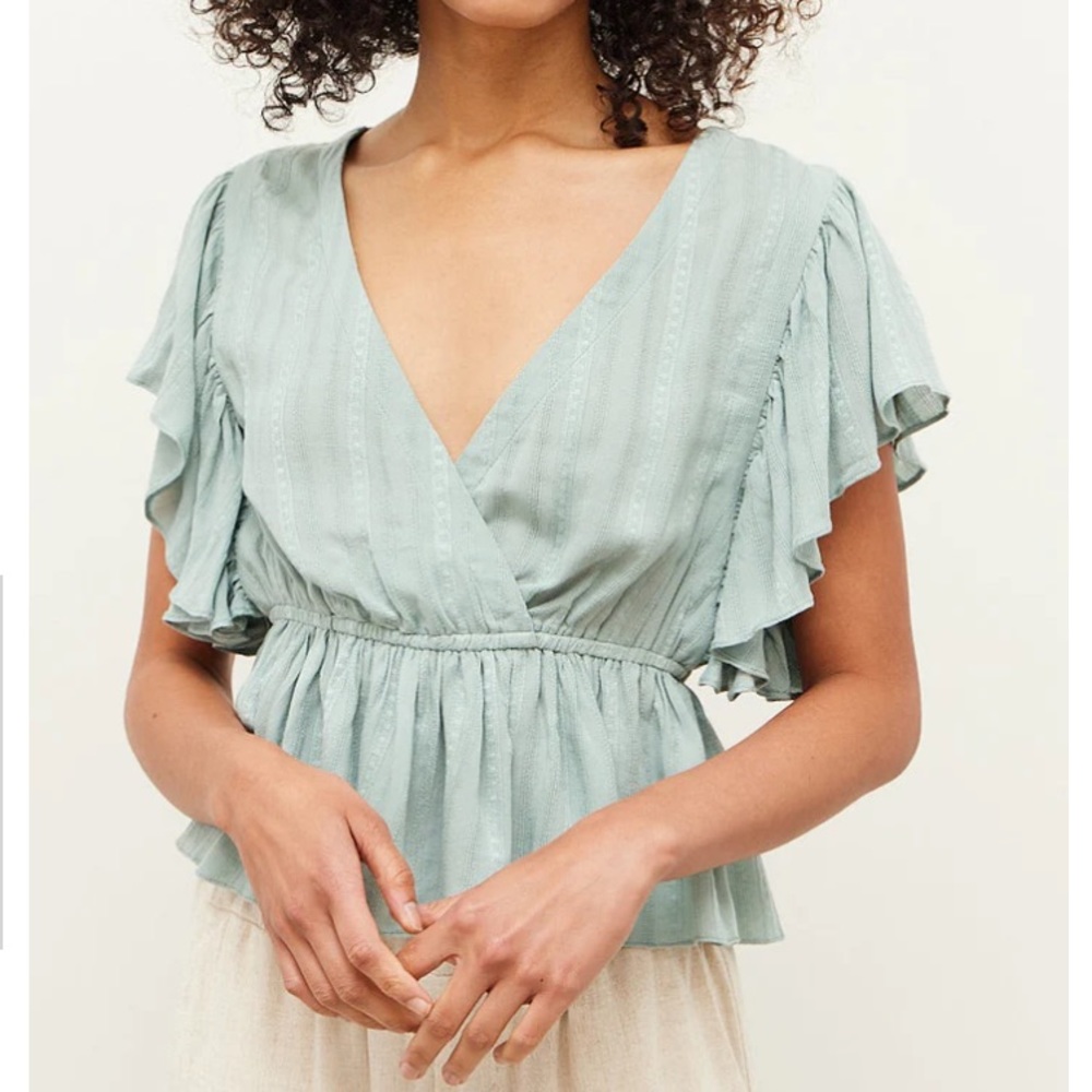 Grade & Gather Boutique Light Blue Top - Size L NWOT
